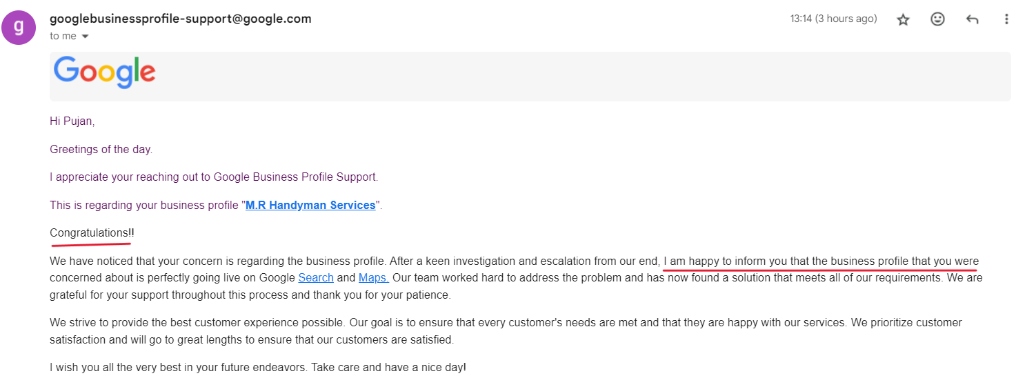 google my business account reinstate